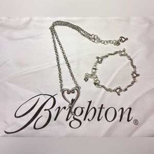 Brighton Swirl Heart Necklace and Bracelet Set